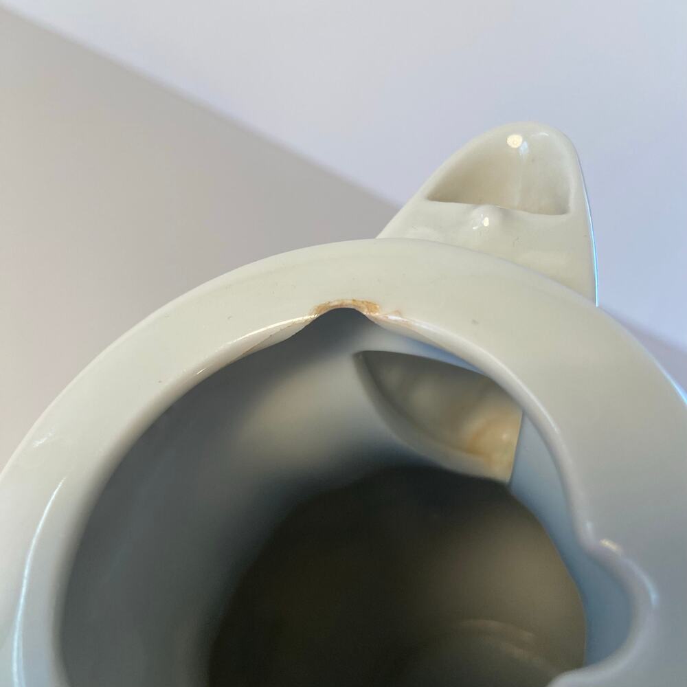 Blue Danube Pitcher No Lid Small Chip Inside Rim Displays Well Vintage Banner - Picture 3 of 16
